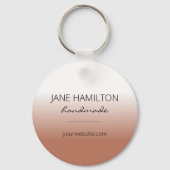 Business Logo Terracotta Simple Sleutelhanger (Voorkant)