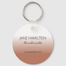 Business Logo Terracotta Simple Sleutelhanger