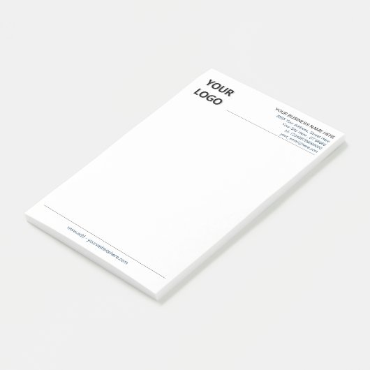 Business Logo Text Company Post-it® notes Sjabloon (Schuin)