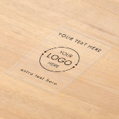 Business Logo Text Modern Minimalist Branded  Acryl Uitnodigingen (Laagn)