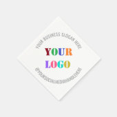 Business Logo Text Promotional Napkins Template Servet (Hoek)