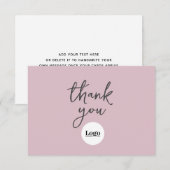 Business Logo Thistle bedankpas Bedankkaart (Voorkant / Achterkant)