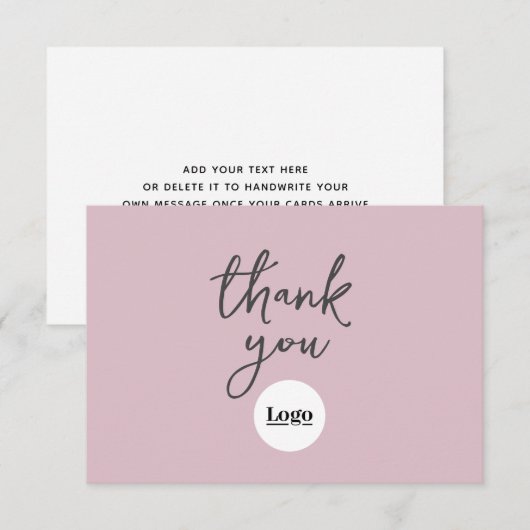 Business Logo Thistle bedankpas Bedankkaart (Voorkant / Achterkant)