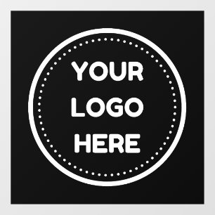 Business Logo Upload Company Logo Custom Black Raamsticker
