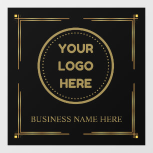 Business Logo Upload Company Logo Custom Gold Raamsticker