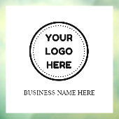 Business Logo Upload Company Logo Custom White Raamsticker (Vel 3)