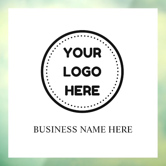 Business Logo Upload Company Logo Custom White Raamsticker (Vel 3)