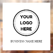 Business Logo Upload Company Logo Custom White Raamsticker (Vel 2)