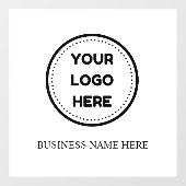 Business Logo Upload Company Logo Custom White Raamsticker (Vel)