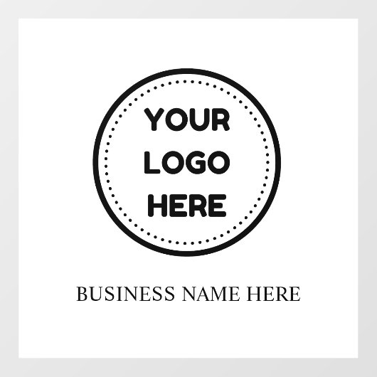 Business Logo Upload Company Logo Custom White Raamsticker (Vel)