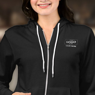 Business Logo Upload Sjabloon - Personeelsnaam Hoodie