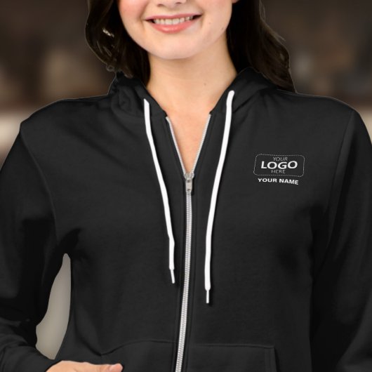 Business Logo Upload Sjabloon - Personeelsnaam Hoodie