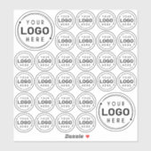 Business Logo Variety Maten 30 Clear Stickers (Vel)