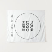 Business Logo Voeg hier tekst toe Sjabloon Aangepa Wandkleed (Voorkant (horizontaal))