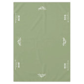 Business Logo Volg ons Social Media Sage Groen Tafelkleed (Voorkant)