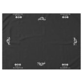Business Logo Volg ons Social Show Display Zwart Tafelkleed (Voorkant (Horizontaal))