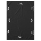 Business Logo Volg ons Social Show Display Zwart Tafelkleed (Voorkant)