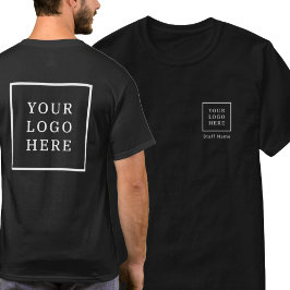 Business Logo (voor en achter) Personeelsnaam Bedr T-shirt