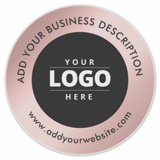Business Logo Website Car Window Decal Roos Gold Sticker (Voorkant)