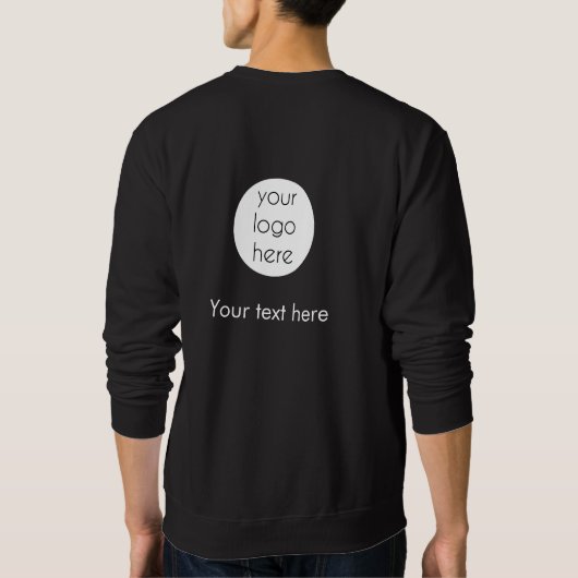 Business Logo Website Double Sided Black Trui (Achterkant)