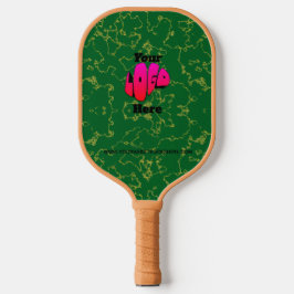 Business logo WEBSITE Green black Promotional Pickleball Paddle