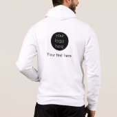 Business Logo Website met dubbele hulp Hoodie (Achterkant)