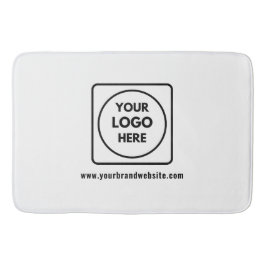 Business Logo & Website Name Branding Bath Mat
