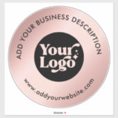 Business Logo Website Roos Gold Car Window Decal Sticker (Vel)
