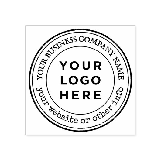 Business Logo Website Typewriter Rubberstempel (Afrduk)