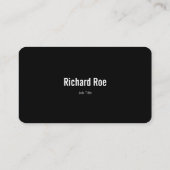 Business Logo White Icons Classy Black Visitekaartje (Achterkant)