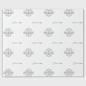 Business Logo White Kerstmis Snowflake LP Cadeaupapier (Vlak)