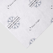 Business Logo White-kerstsnowflake Tissuepapier (Detail)
