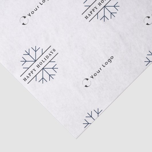 Business Logo White-kerstsnowflake Tissuepapier (Detail)