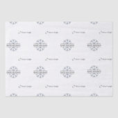 Business Logo White-kerstsnowflake Tissuepapier (Voorkant)