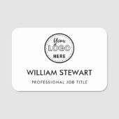 Business Logo White Naam medewerker Naamplaatje (Voorkant)