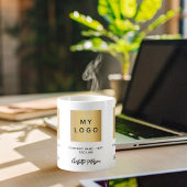 Business logo white name script koffiemok