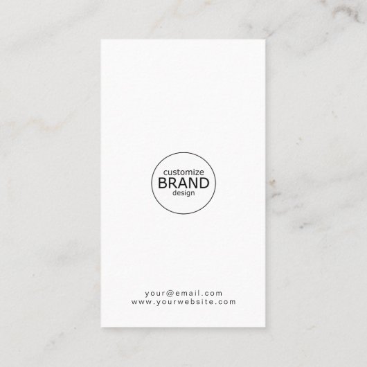 Business Logo White Professional-logo Klantenkaartje (Achterkant)