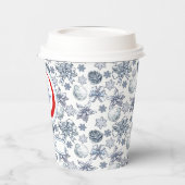 Business Logo White Silver-kerstmis Papieren Bekers (Links)