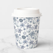 Business Logo White Silver-kerstmis Papieren Bekers (Achterkant)