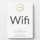 Business Logo WiFi-netwerkwachtwoord wit Fotoplaat (voorkant)