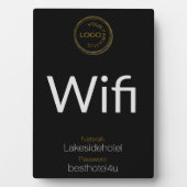Business Logo Wifi Network Password Black Fotoplaat (voorkant)