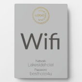 Business Logo Wifi Network Password Gray Fotoplaat (voorkant)