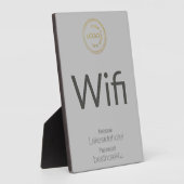 Business Logo Wifi Network Password Gray Fotoplaat (Zijkant)