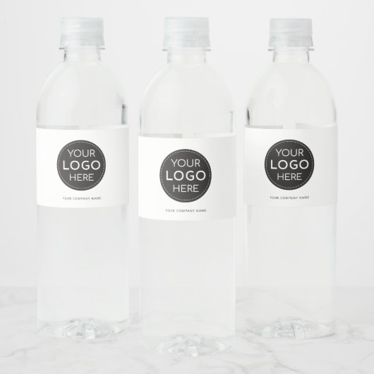 Business Logo wit modern professioneel Waterfles Etiket (Flessen)