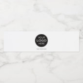 Business Logo wit modern professioneel Waterfles Etiket (Enkel label)