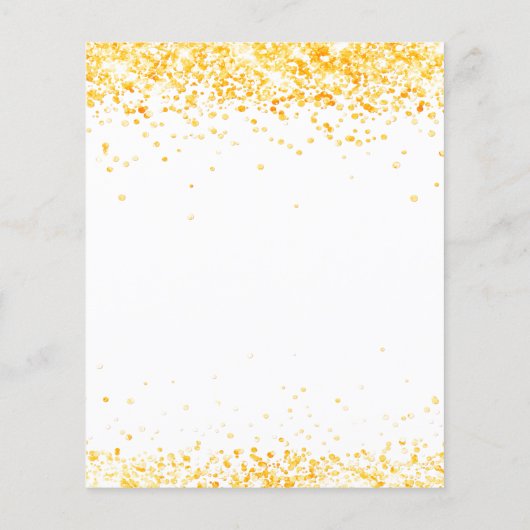 Business logo witgouden confetti flyer (Achterkant)