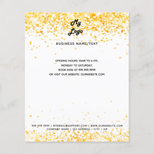 Business logo witgouden confetti flyer