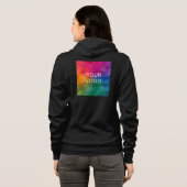 Business Logo Women's Double Side Bella Canvas Hoodie (Achterkant volledig)