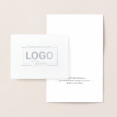 Business Logo Zilverfolie Bedankt Opmerking Kaarte Folie Kaarten (Display)