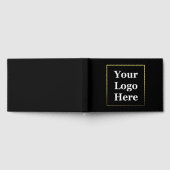 Business Logo zwart en goudfolie Sjabloon Gastenboek (Volledig)